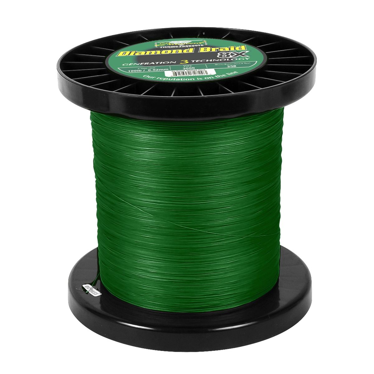 Momoi 95699-72748 Diamond Generation 3 8X Braid (80lb., 3000yds.) - Dark Green