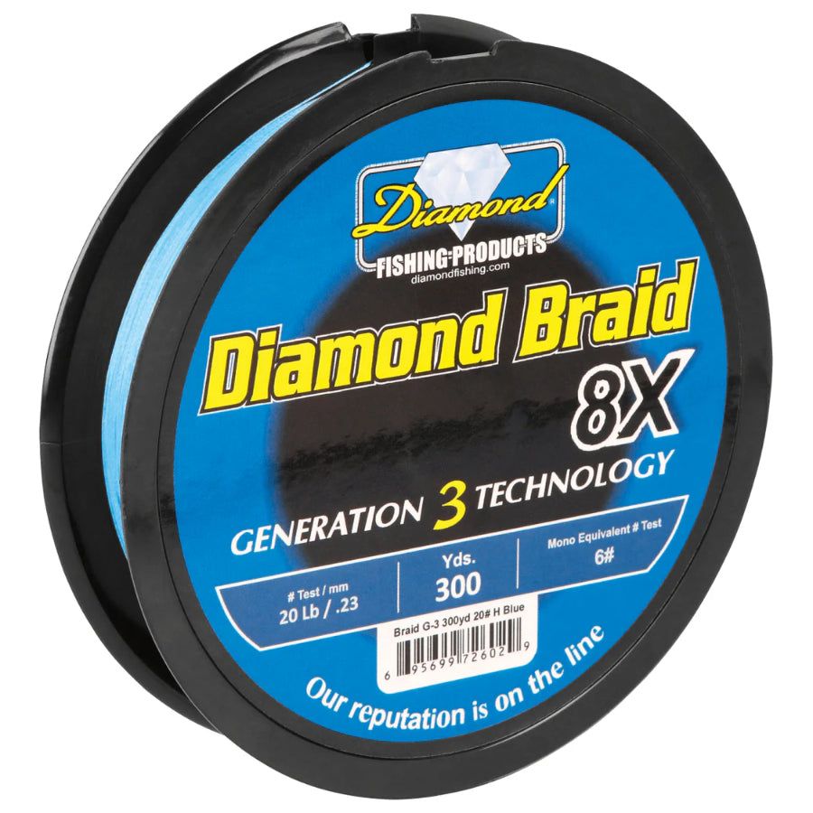DIAMOND GEN 3 8X SOLID CORE BRAID 300 YARDS