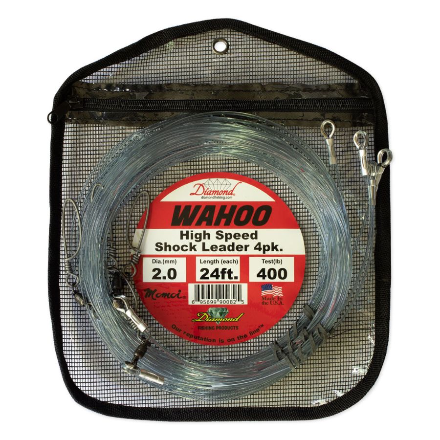 DIAMOND WAHOO HIGH-SPEED SHOCK LEADER 4 PACK