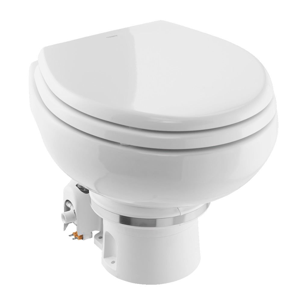 Dometic MasterFlush 7120 White Electric Macerating Toilet w/Orbit Base Slow Close Seat - Freshwater - 12V
