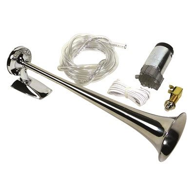 Fiamm Toronado Single Horn with Compressor Kit - 15-1/2” x 3-3/4” x 4-1/4”