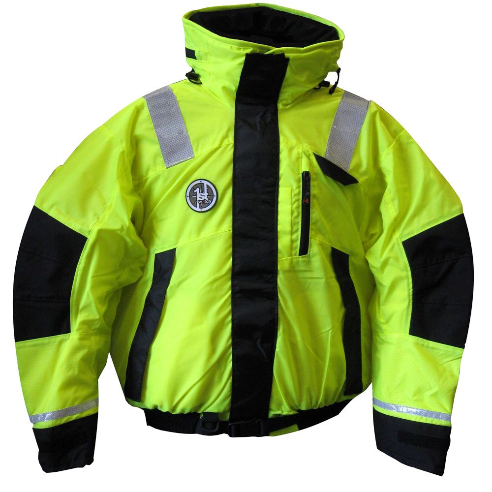 First Watch AB-1100 Flotation Bomber Jacket - Hi-Vis Yellow/Black