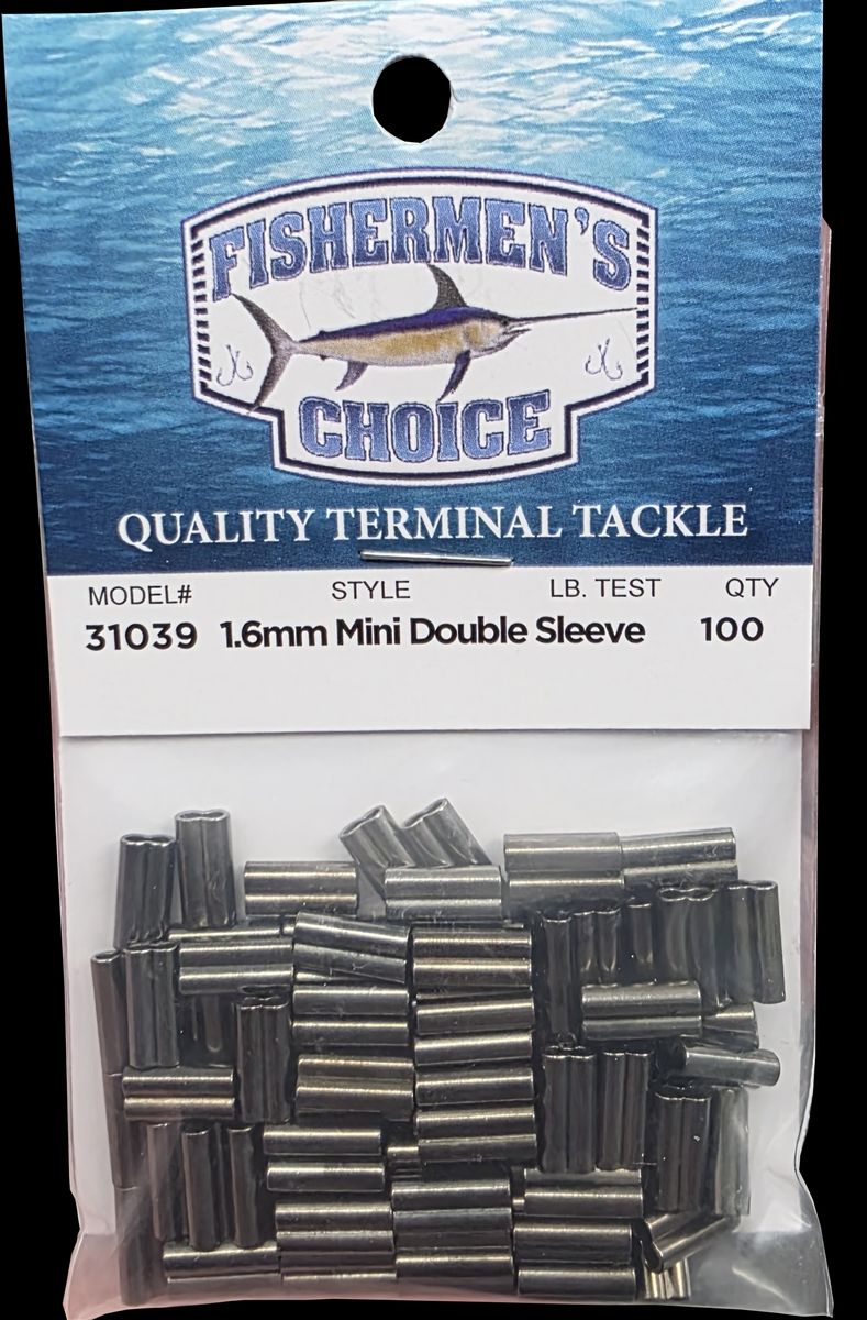 FISHERMAN'S CHOICE 1.6mm Mini Double Crimps Sleeves 100pk