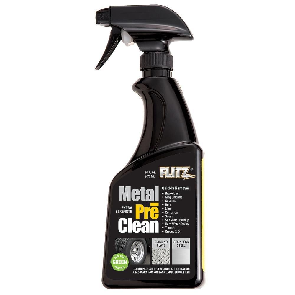 Flitz Metal Pre-Clean - All Metals Including Stainless Steel - 16oz Spray Bottle