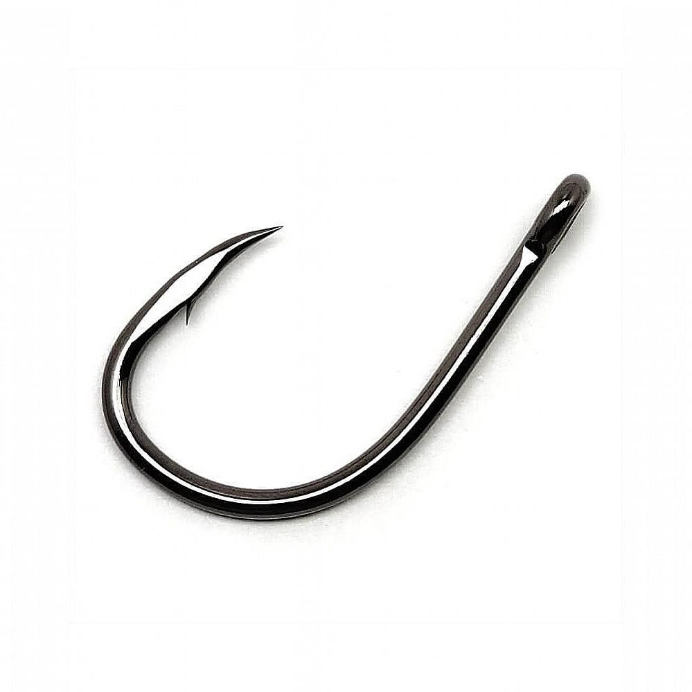 Gamakatsu 18412-25 Live Bait Carbon Steel Hooks with Barb - Black (25 Pack), Size 2/0