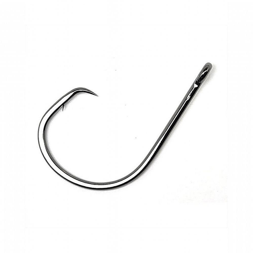 Gamakatsu 265415 Octopus Circle Straight Eye Inline Hooks - Black (6 Pack), Size 5/0