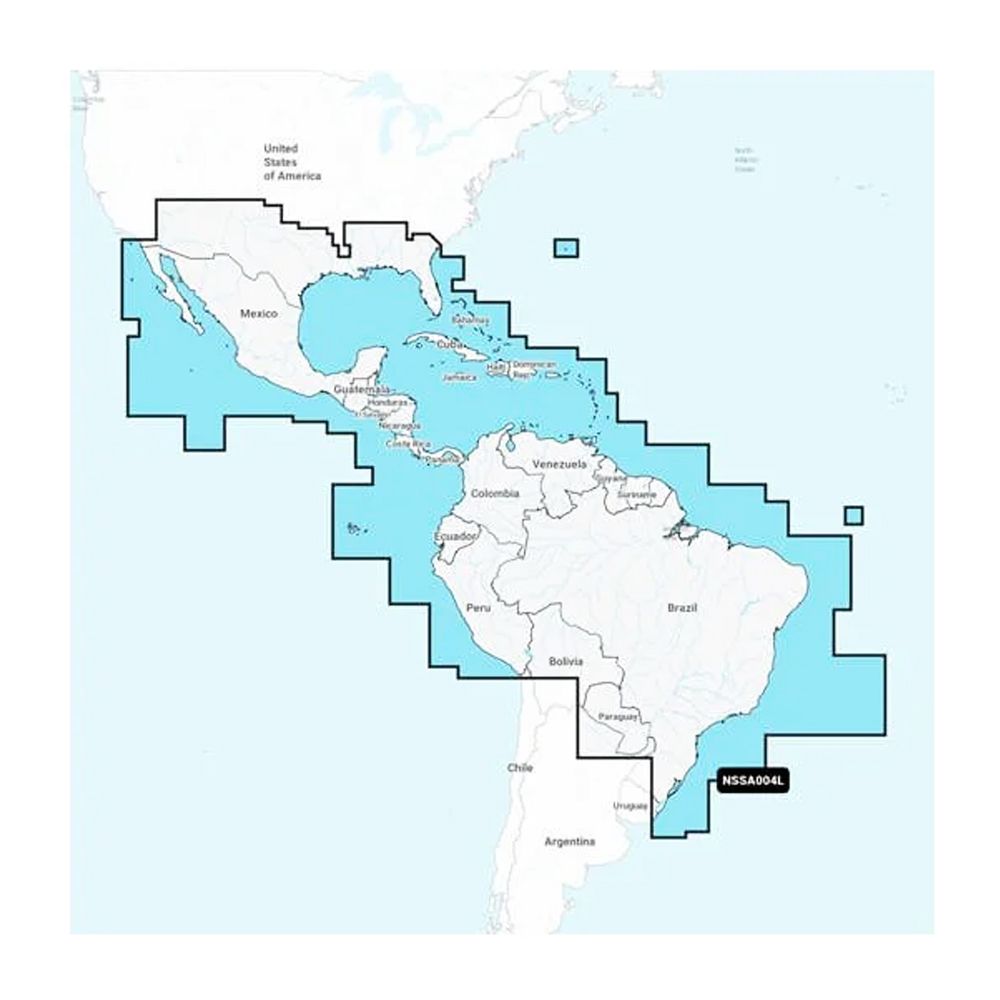 GARMIN Navionics+™: Mexico, the Caribbean to Brazil - Inland & Coastal Marine Chart