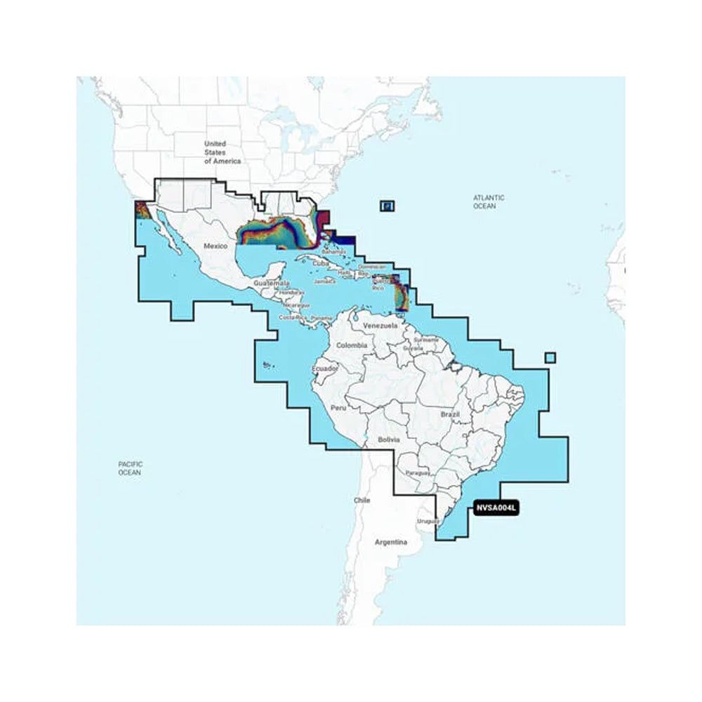 Garmin Navionics Vision+ NVSA004L Mexico, the Caribbean to Brazil - Inland Coastal Marine Charts