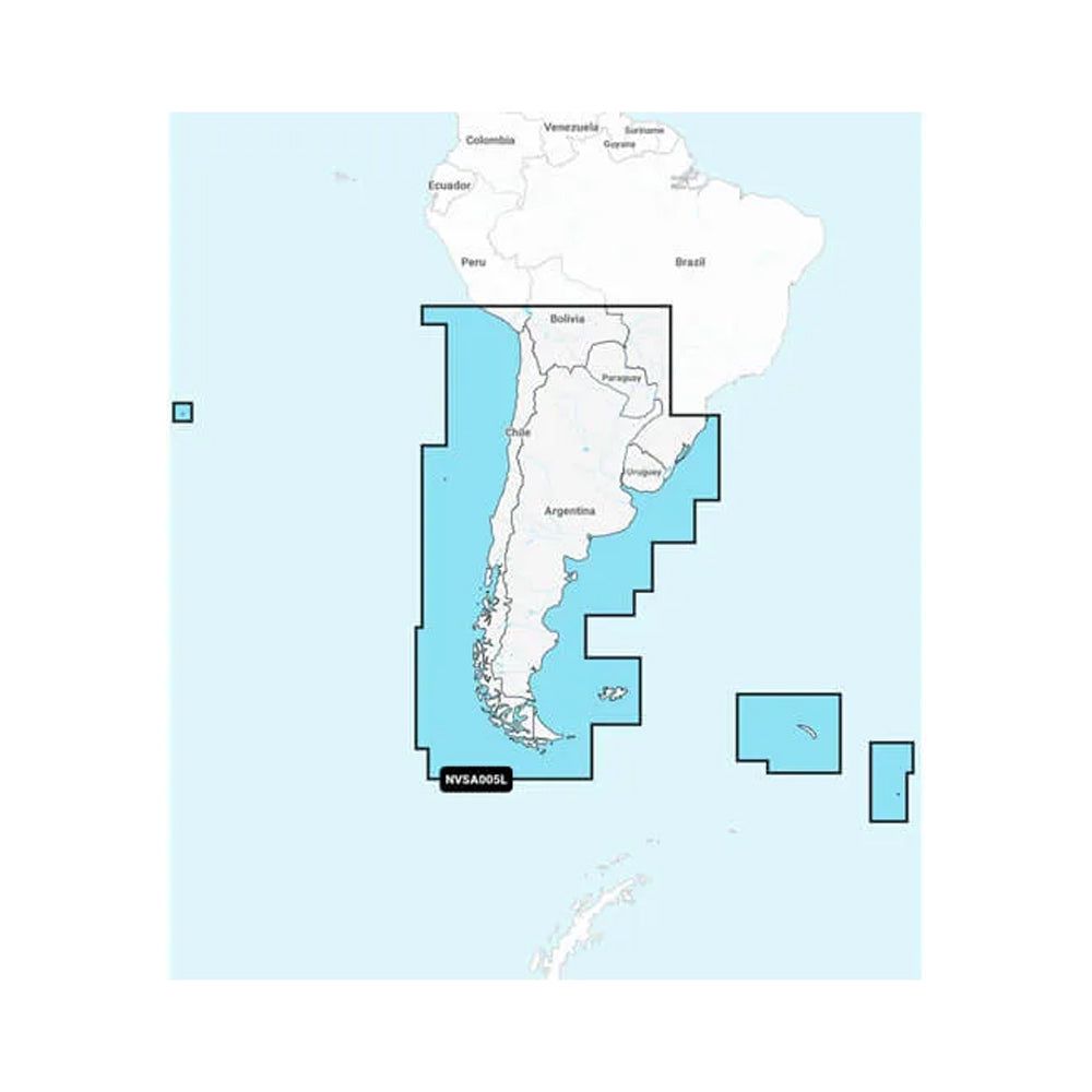Garmin Navionics Vision+ NVSA005L Chile, Argentina Easter Island - Marine Charts