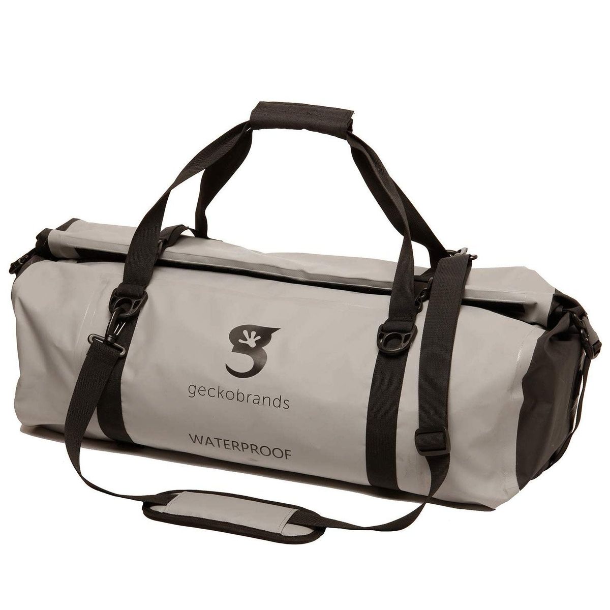 GECKOBRANDS 50L Waterproof PVC Duffel Gray