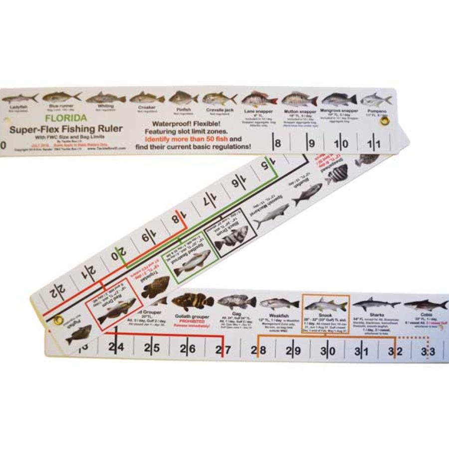 GULFSTREAM LURES TACKLE BOX ID SUPER FLEX FISHING RULER