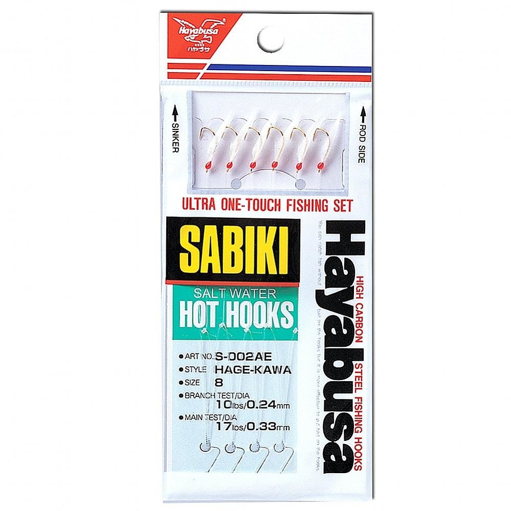 Hayabusa S-002AE-4 Sabiki Saltwater Hage-Kawa Fishing Rig (6 Hooks), Size 4