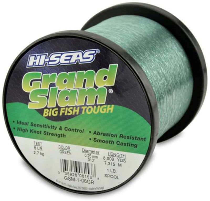 Hi-Seas GSM-Q-06GR Grand Slam Monofilament (6lb., 2000yds.) - Green