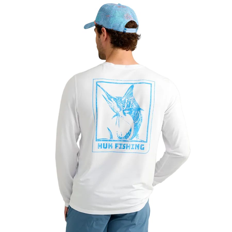 HUK DRIFT GRAPHIC LONG SLEEVE PERFORMANCE CREW SHIRT
