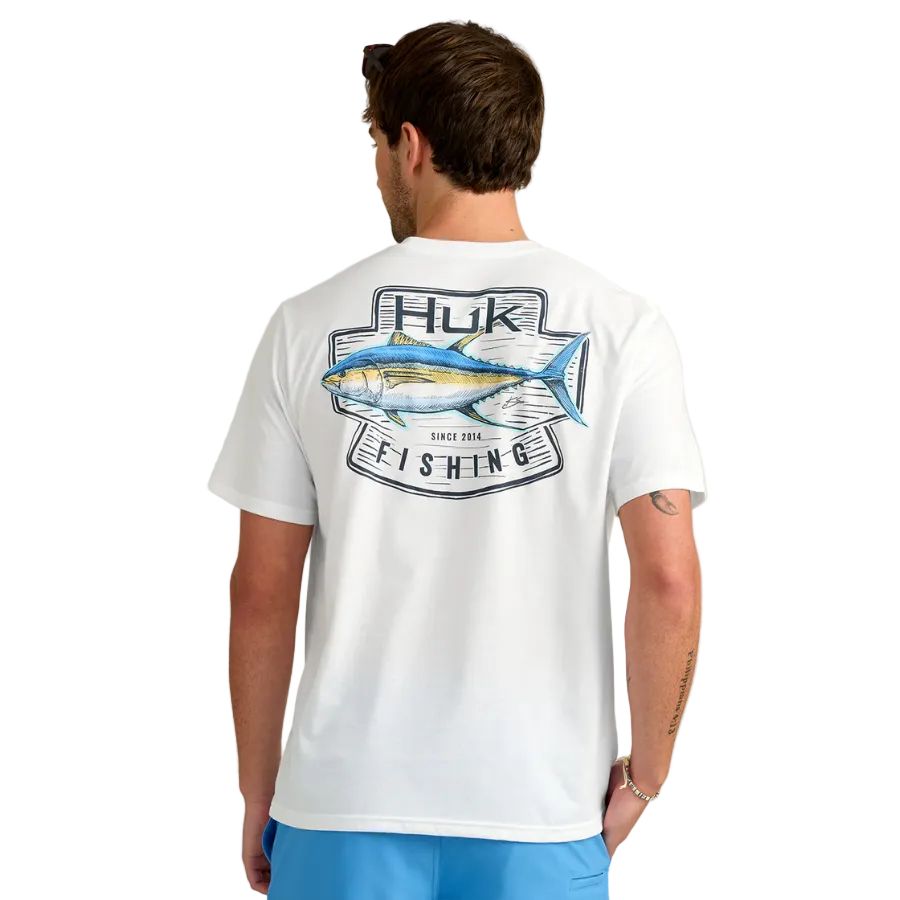 HUK KC PLAQUE SHORT SLEEVE POCKET TEE
