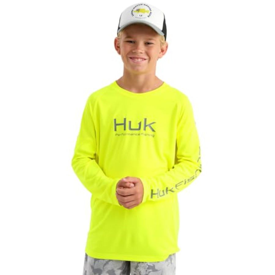 HUK KIDS PURSUIT SOLID CREW SHIRT