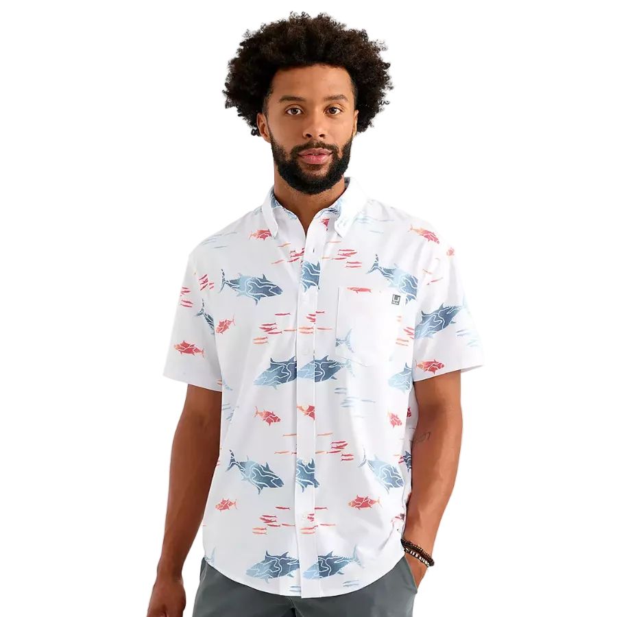 HUK KONA BUTTON DOWN SHIRT