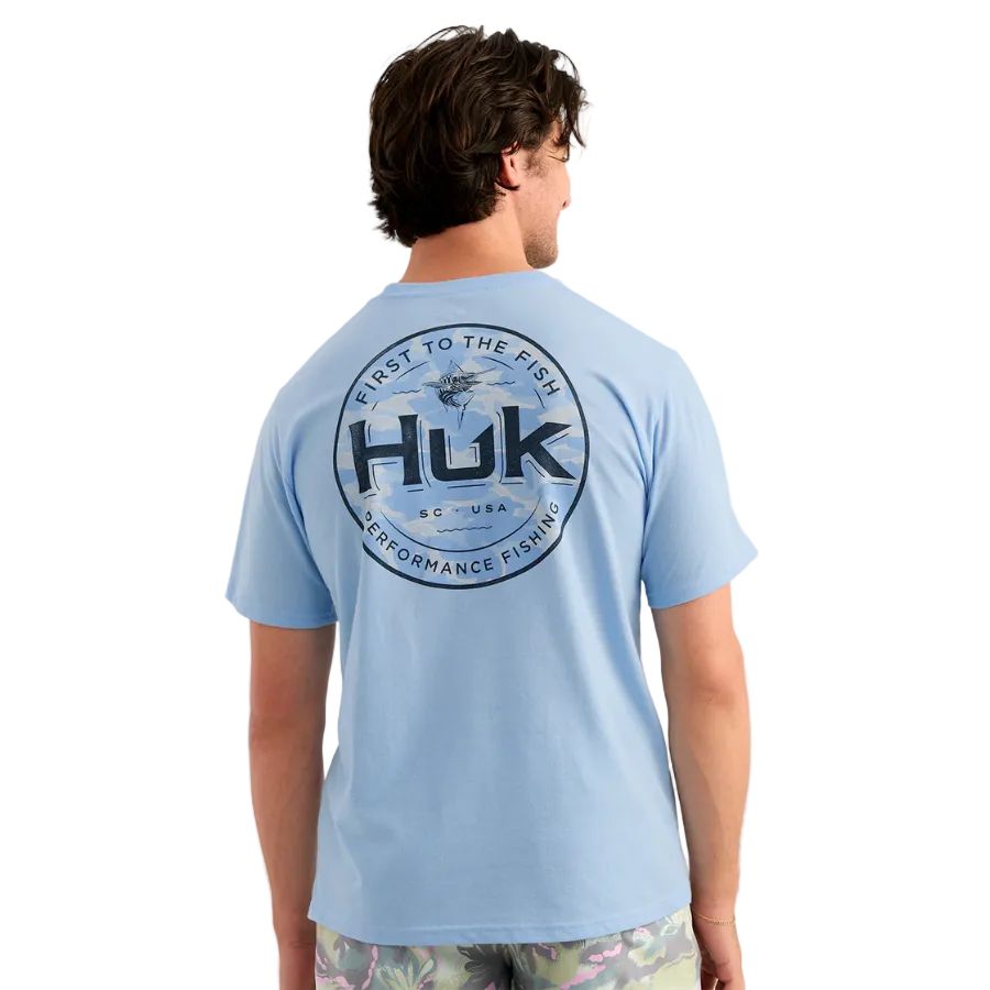 HUK MARLIN CIRCLE POCKET TEE