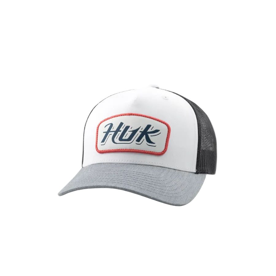 HUK SCRIPT PATCH TRUCKER HAT