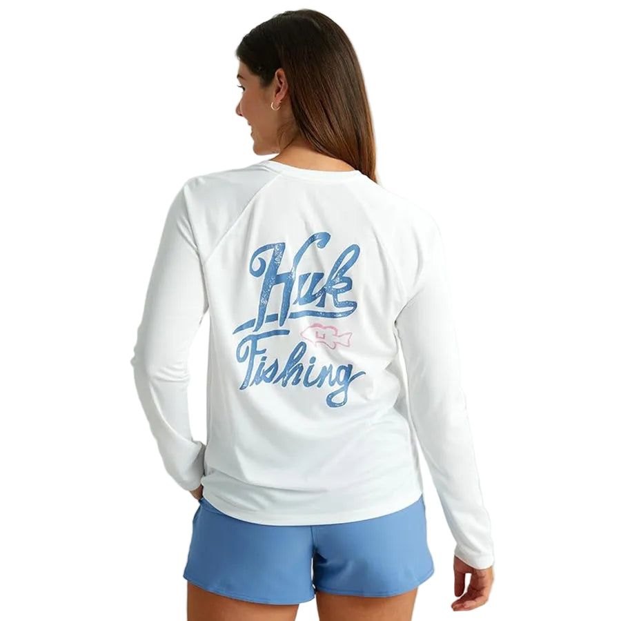 HUK WOMEN'S PURSUIT PATTERNED CREW LONG SLEEVE SHIRT