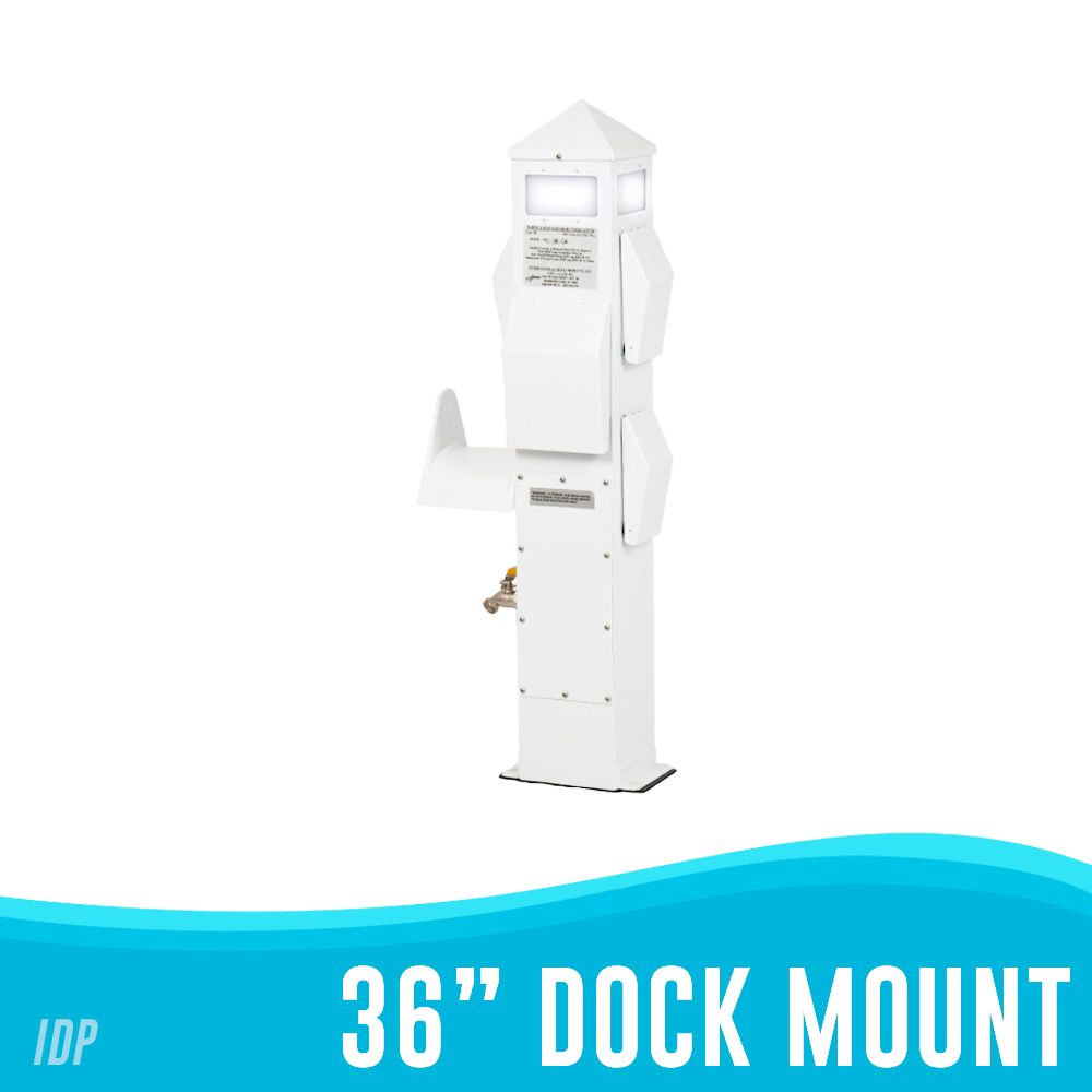INTERNATIONAL DOCK PRODUCTS 36" Dock Mount Power Pedestal 2025