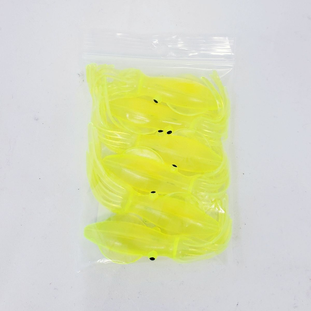 J&B Tackle Mini-Squid 3"Soft Plastic Fishing baits 6 pack