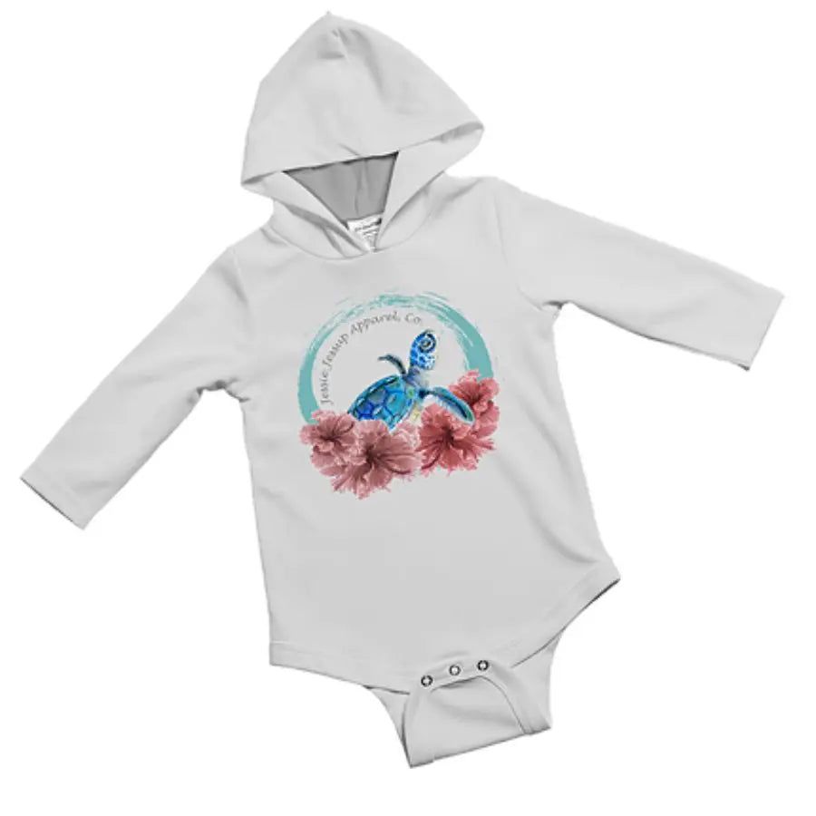 JESSIE JESSUP BABY ONESIE EMERGING TURTLE