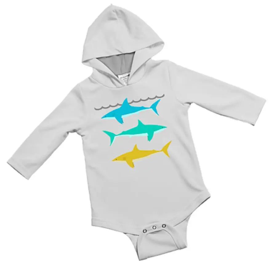 JESSIE JESSUP BABY ONESIE REEF SHARKS