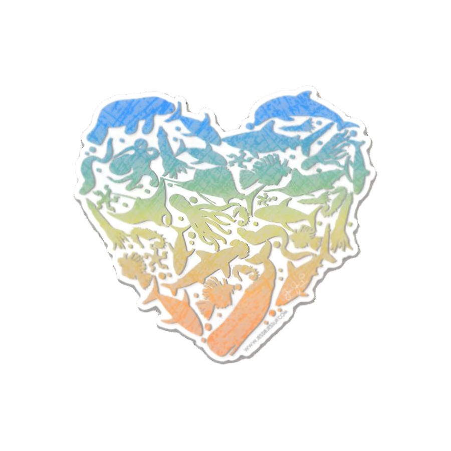 JESSIE JESSUP SEA HEART STICKER