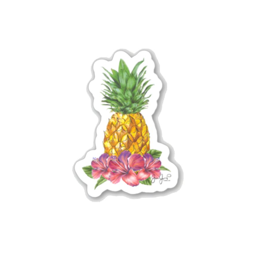 JESSIE JESSUP TROPICAL PINEAPPLE STICKER