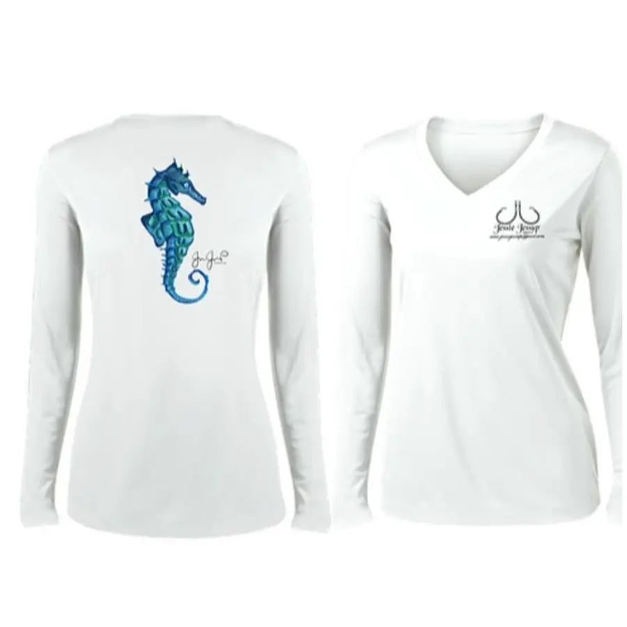 JESSIE JESSUP WOMEN'S SEAORSE LONG SLEEVE PERFORMANCE SHIRT