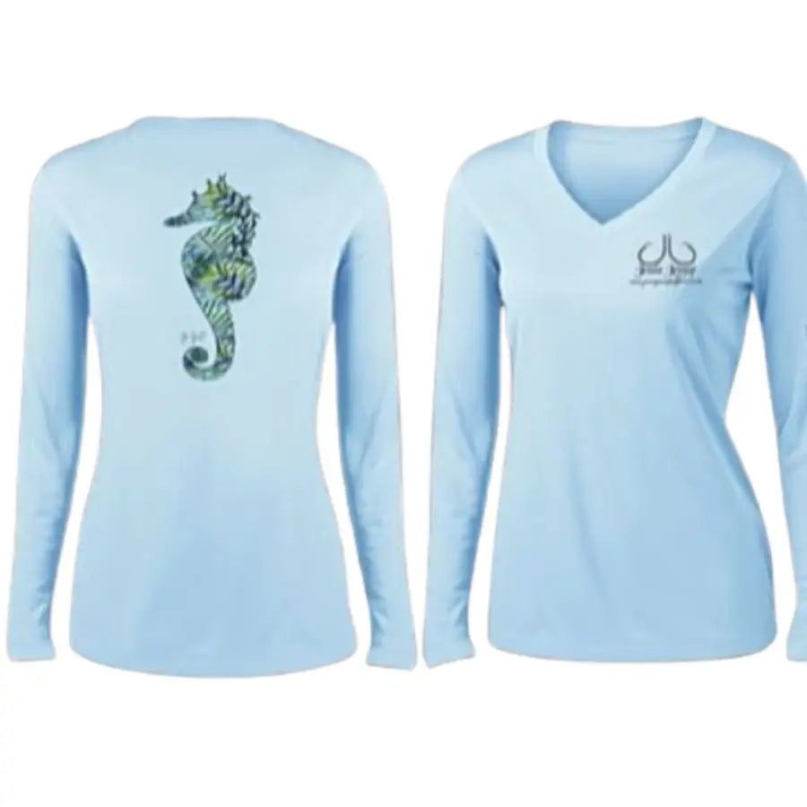 JESSIE JESSUP WOMEN'S SEAWEED SEAHORSE LONG SLEEVE PERFORMANCE SHIRT