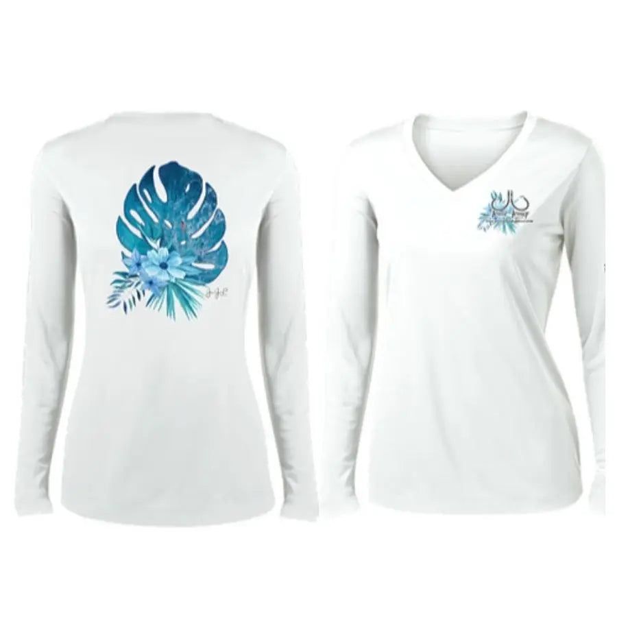JESSIE JESSUP WOMEN'S TROPICAL BOUQUET LONG SLEEVE PERFORMANCE SHIRT
