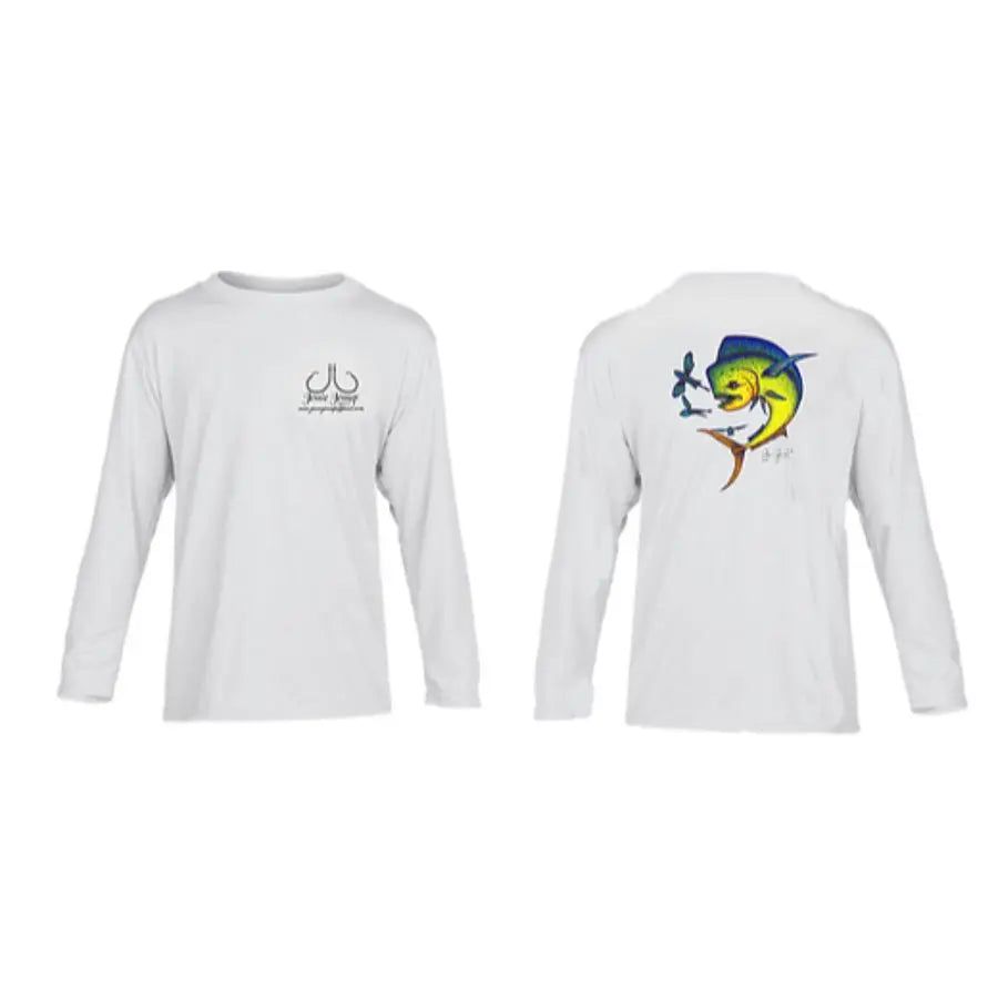 JESSIE JESSUP YOUTH DOTTED MAHI LONG SLEEVE PERFORMANCE SHIRT