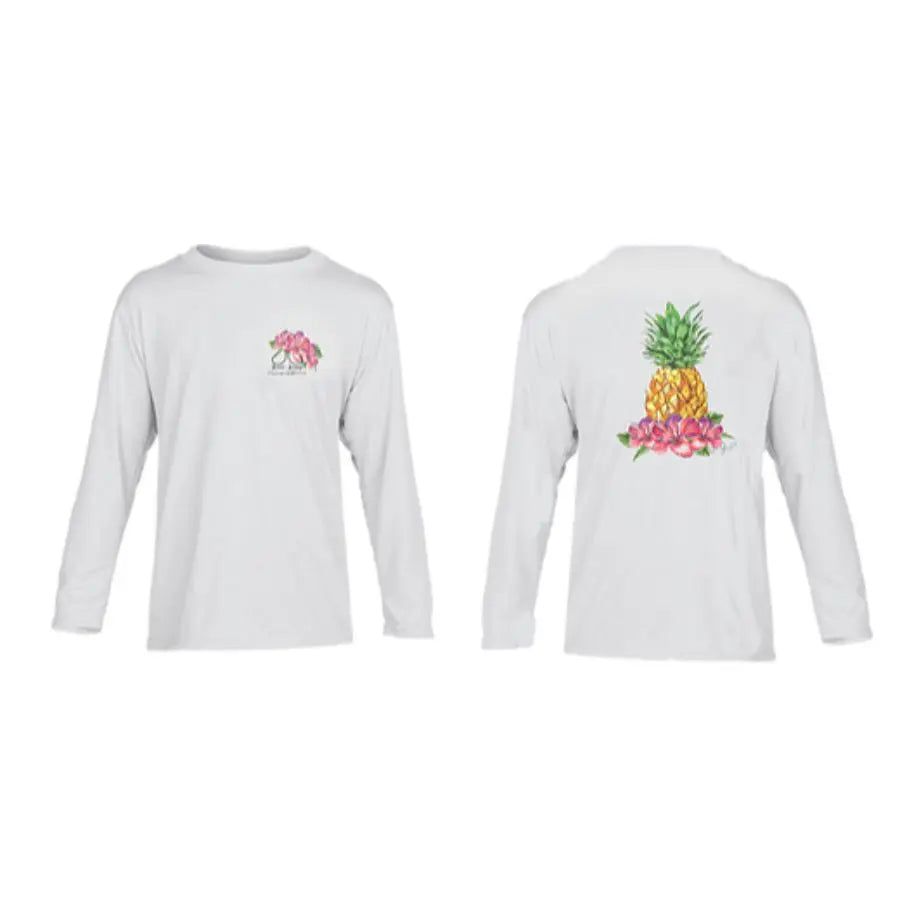 JESSIE JESSUP YOUTH TROPICAL PINEAPPLE LONG SLEEVE PERFORMANCE SHIRT