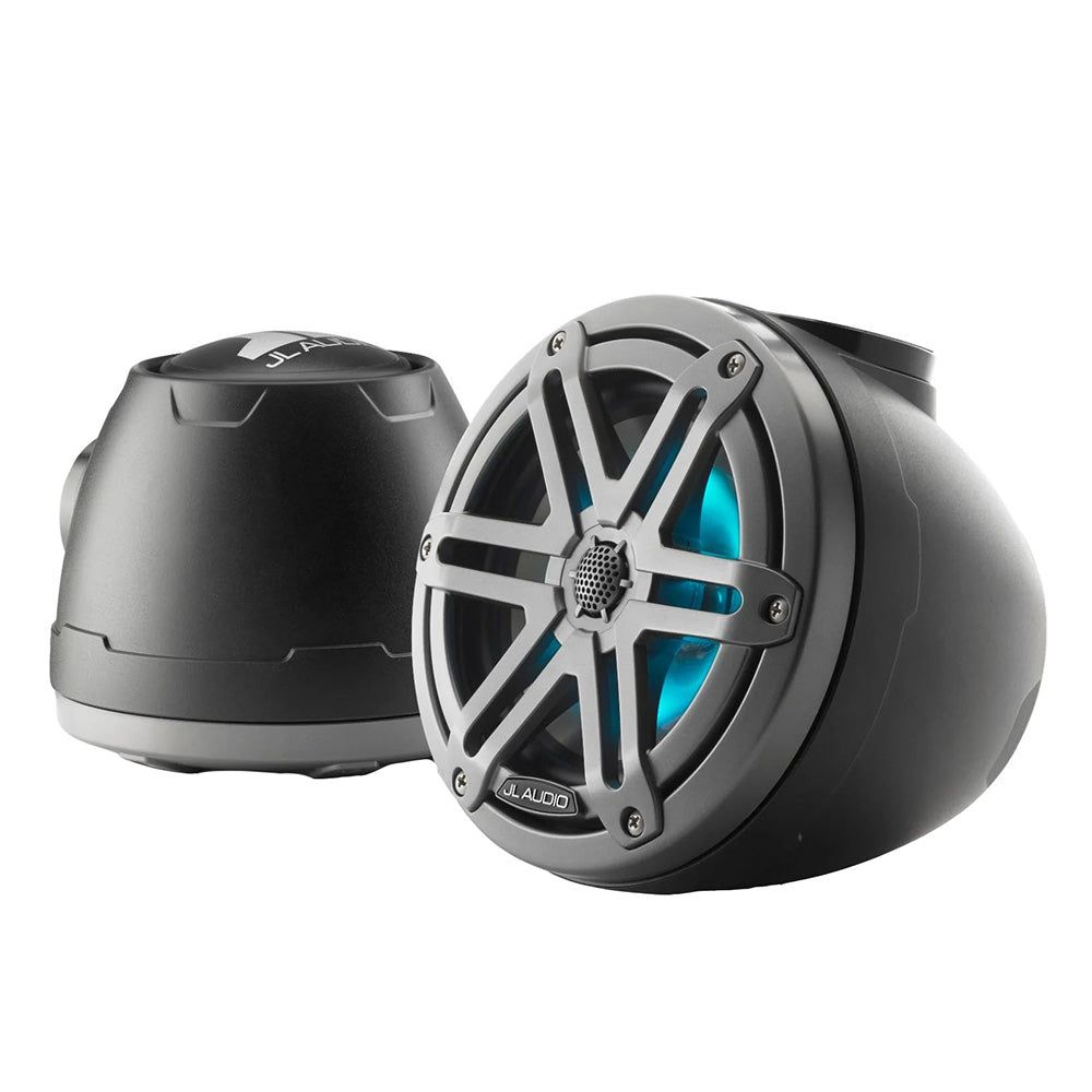 JL Audio M3 VeX Series 6.5" Enclosed Coaxial Speakers with RGB LED Lighting and Grey Metallic Sports Grilles