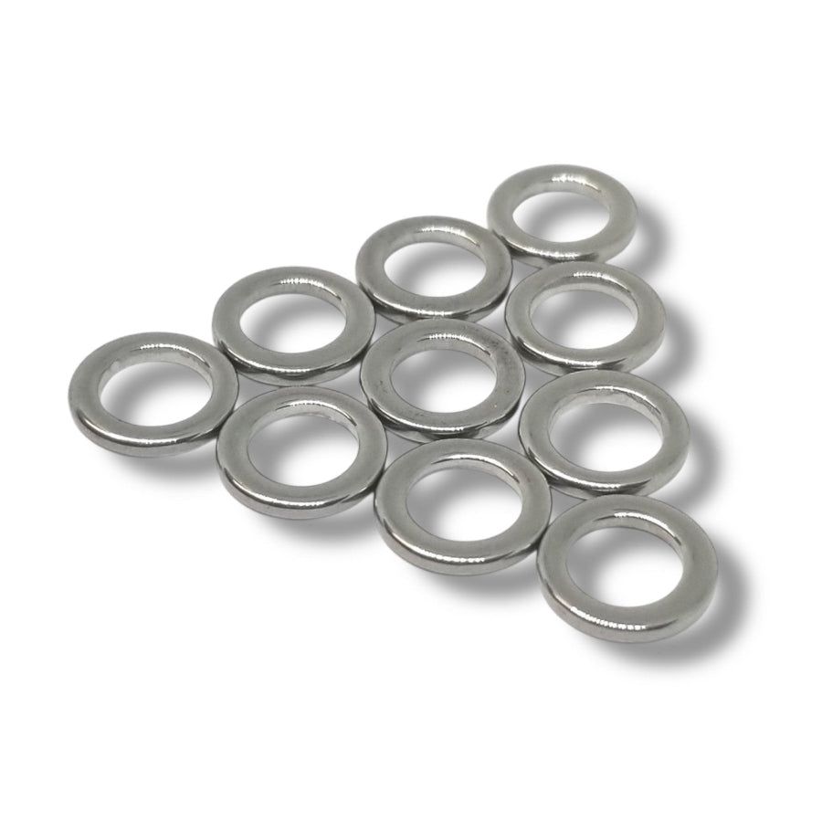 JOHNNY JIGS STAINLESS STEEL SOLID RINGS 20 PACK