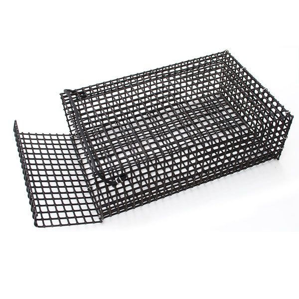 Joy Fish CHUM BOX Black Vinyl Coated Wire - 12x8x 4-1/2 Inches - 1/2 Inch Mesh