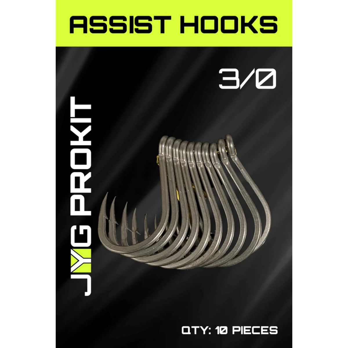 JYG Pro Fishing AS-HK-3/0 3/0 Assist Hooks (10 Pack)