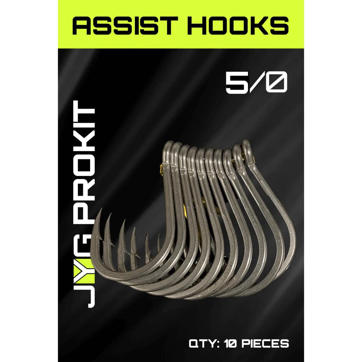 JYG Pro Fishing AS-HK-5/0 5/0 Assist Hooks (10 Pack)