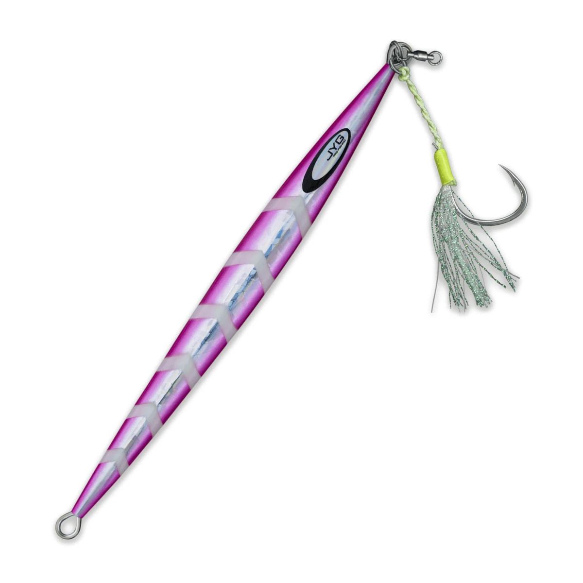 JYG Pro Fishing SK-R-340G-PK 340g Stryke Collection Rigged Slow Pitch Jig - Pink