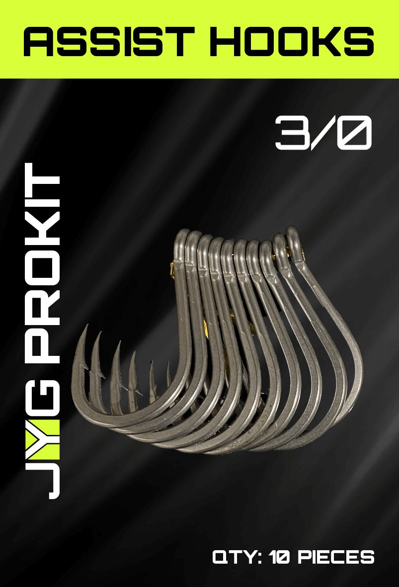 JYG Pro Fishing AS-HK-3/0 3/0 Assist Hooks (10 Pack)
