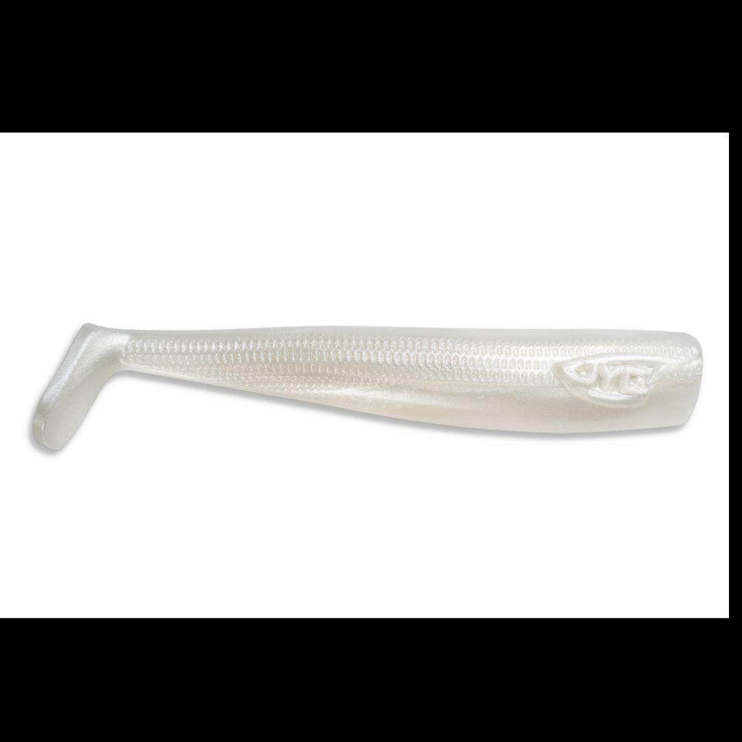 JYG Pro Fishing SWYM-PT-4-PL-6PK Swym 4" Paddle Tail - Pearl (6 Pack)