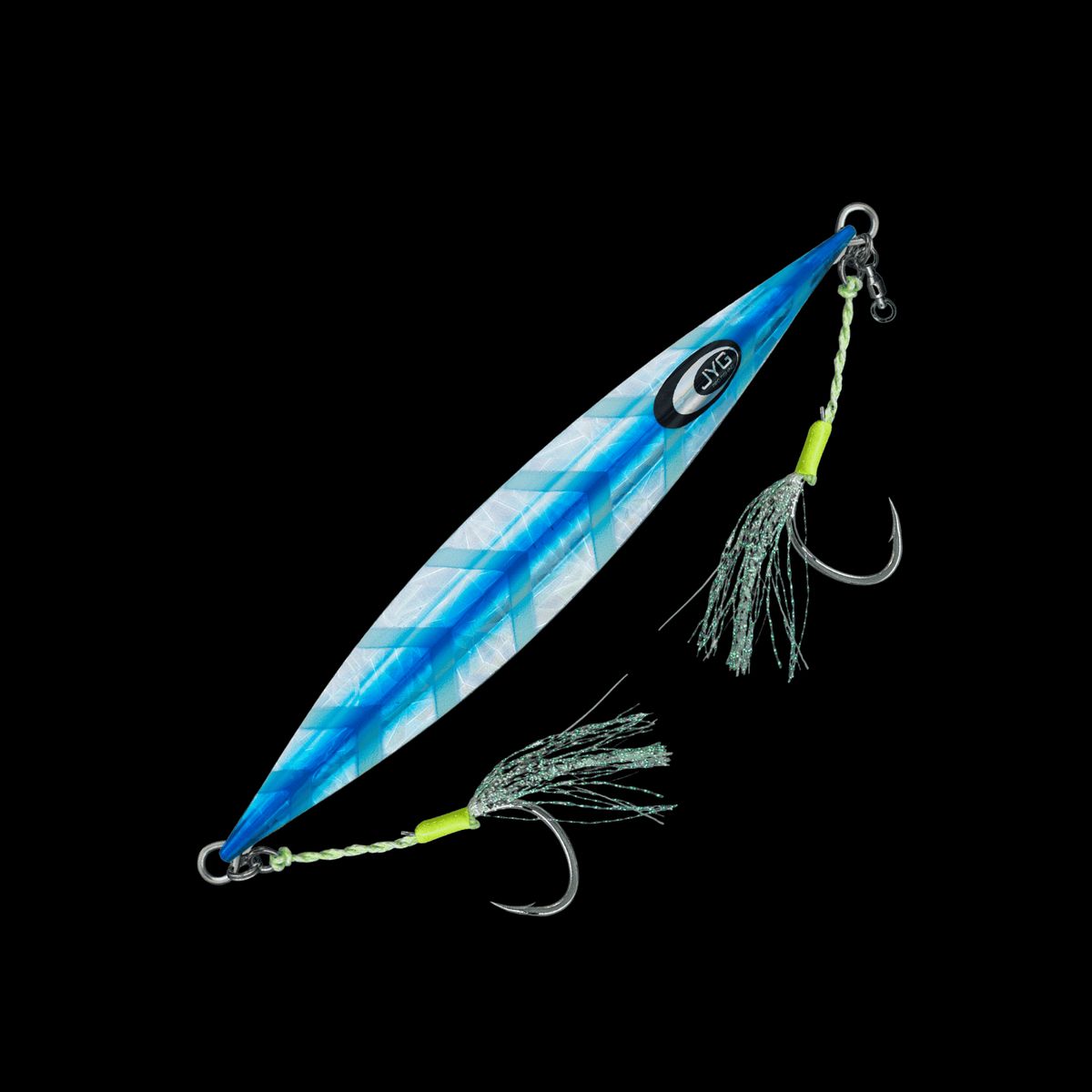 JYG Pro Fishing DP-R-100G-BL 100g Deep Collection Rigged Slow Pitch Jig - Blue