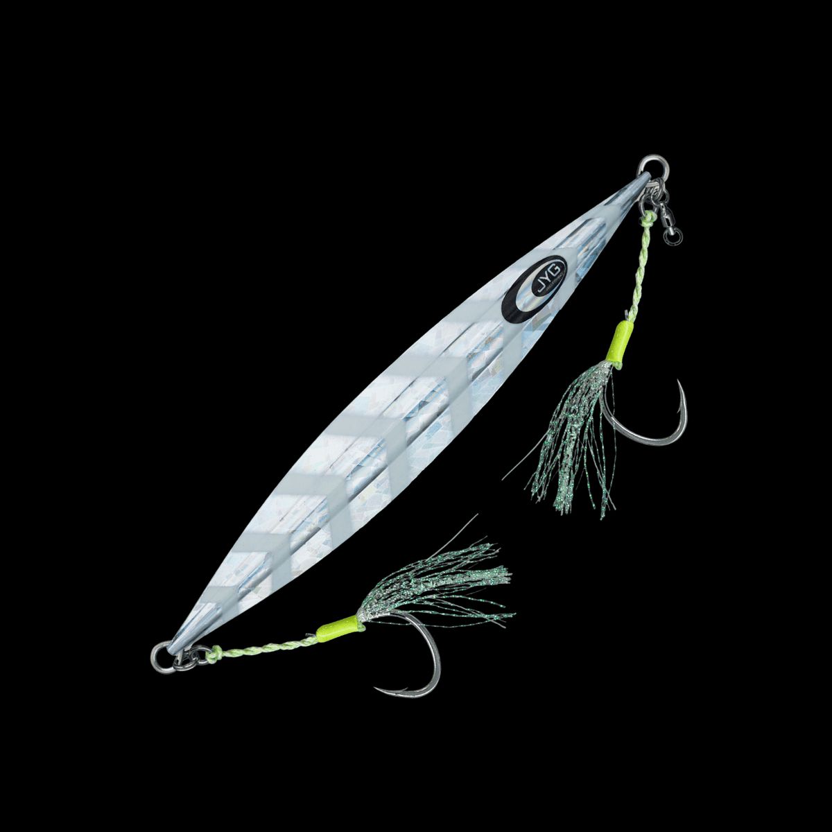 JYG Pro Fishing DP-R-100G-SL 100g Deep Collection Rigged Slow Pitch Jig - Silver
