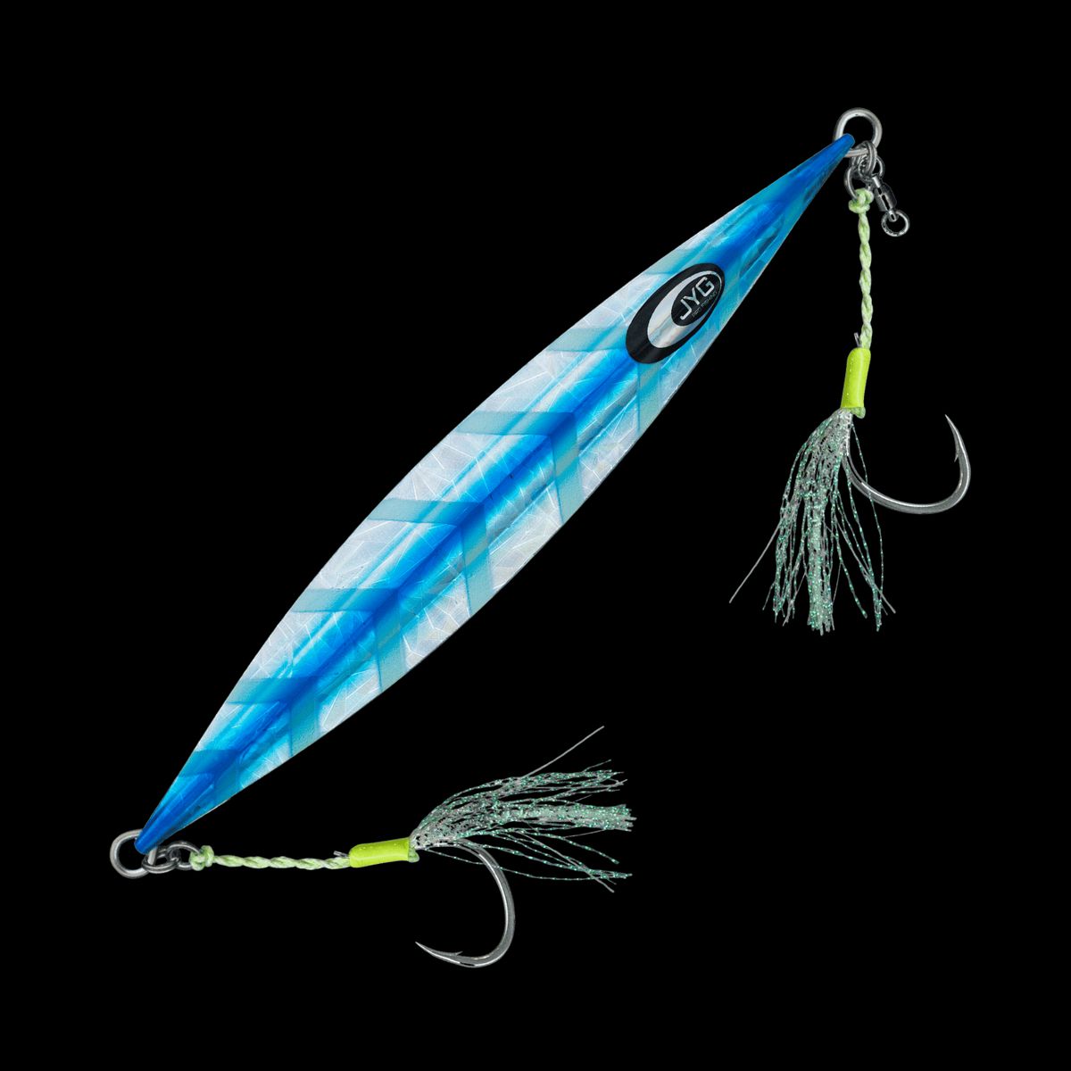 JYG Pro Fishing DP-R-300G-BL 300g Deep Collection Rigged Slow Pitch Jig - Blue