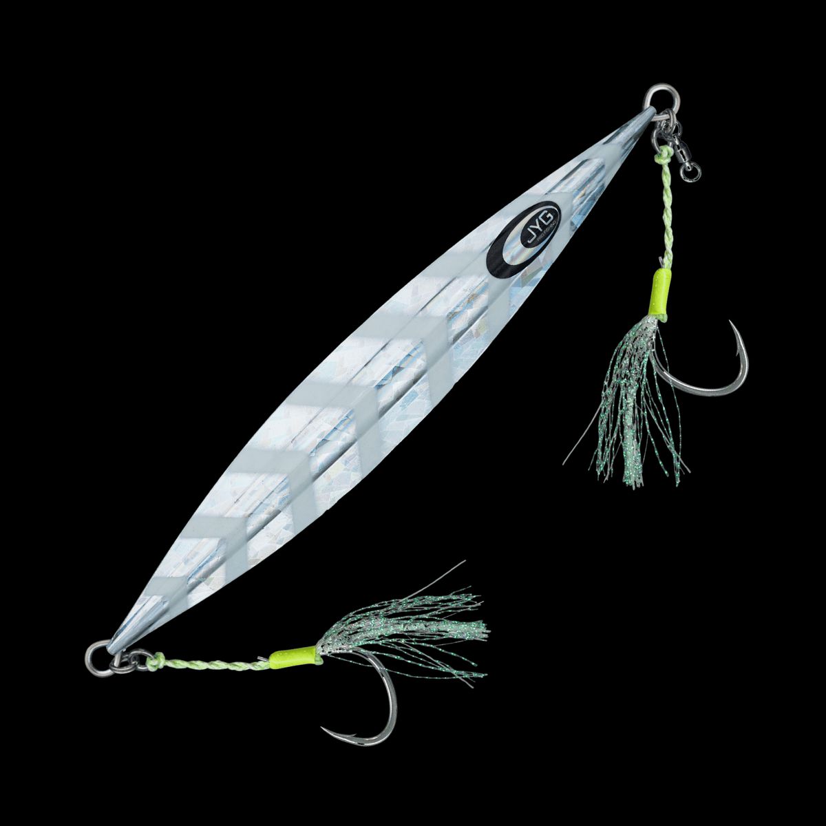 JYG Pro Fishing DP-R-300G-SL 300g Deep Collection Rigged Slow Pitch Jig - Silver