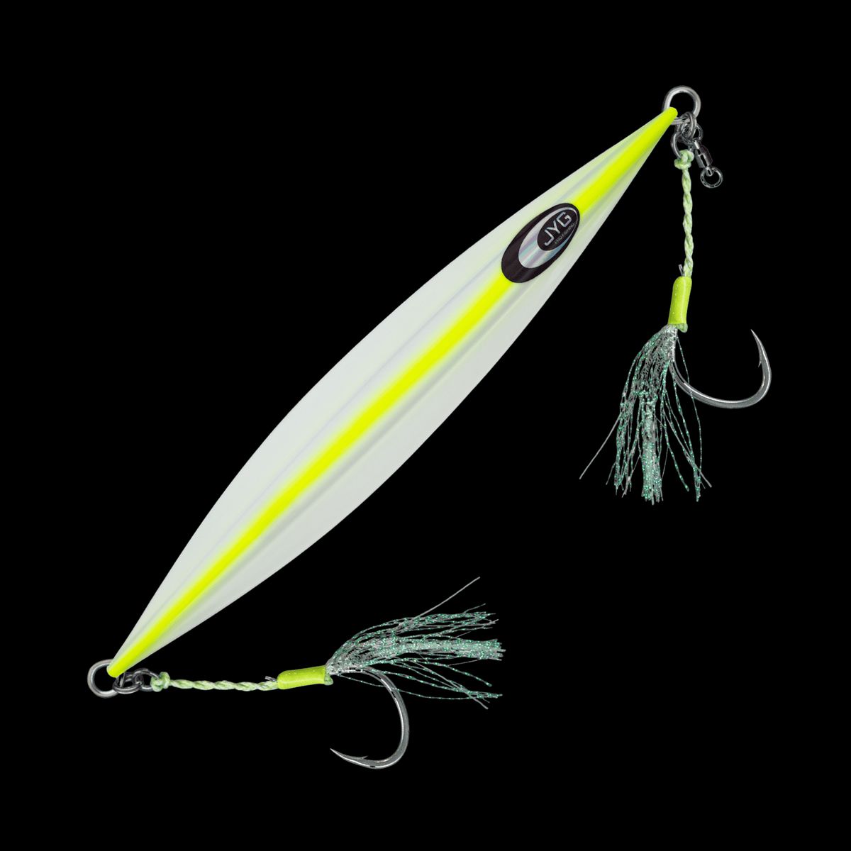 JYG Pro Fishing DP-R-300G-YL 300g Deep Collection Rigged Slow Pitch Jig - Yellow
