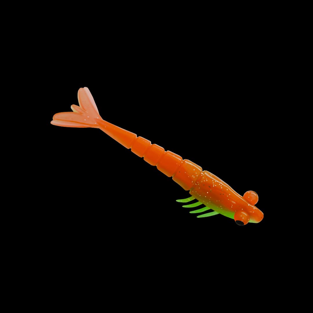 JYG Pro Fishing SHR-4.5-EC-6PK 4.5" Shrymp - Electric Chicken (6 Pack)