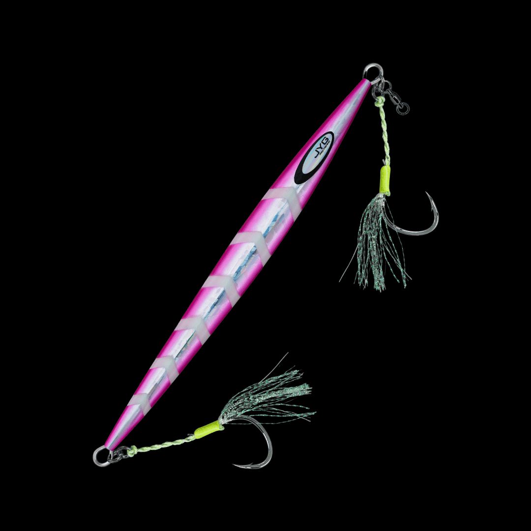 JYG Pro Fishing SK-R-140G-PK 140g Stryke Collection Rigged Slow Pitch Jig - Pink